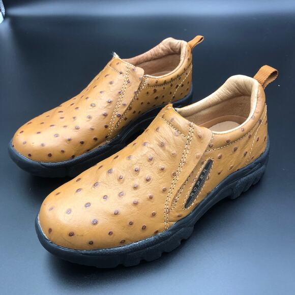 Roper Performance Tan Leather Slip-On Shoes, Women's Size 8/EUR 39 - Picture 1 of 7